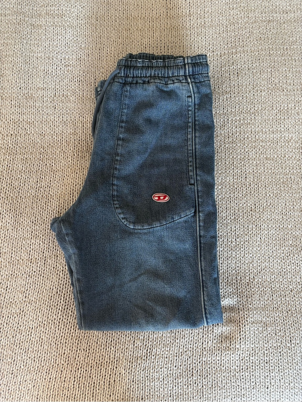 Diesel Denim Wide Leg Jogger Sweatpants